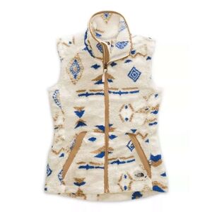 The North Face Campshire Blue California Geo Print Aztec Sherpa Fleece Vest M